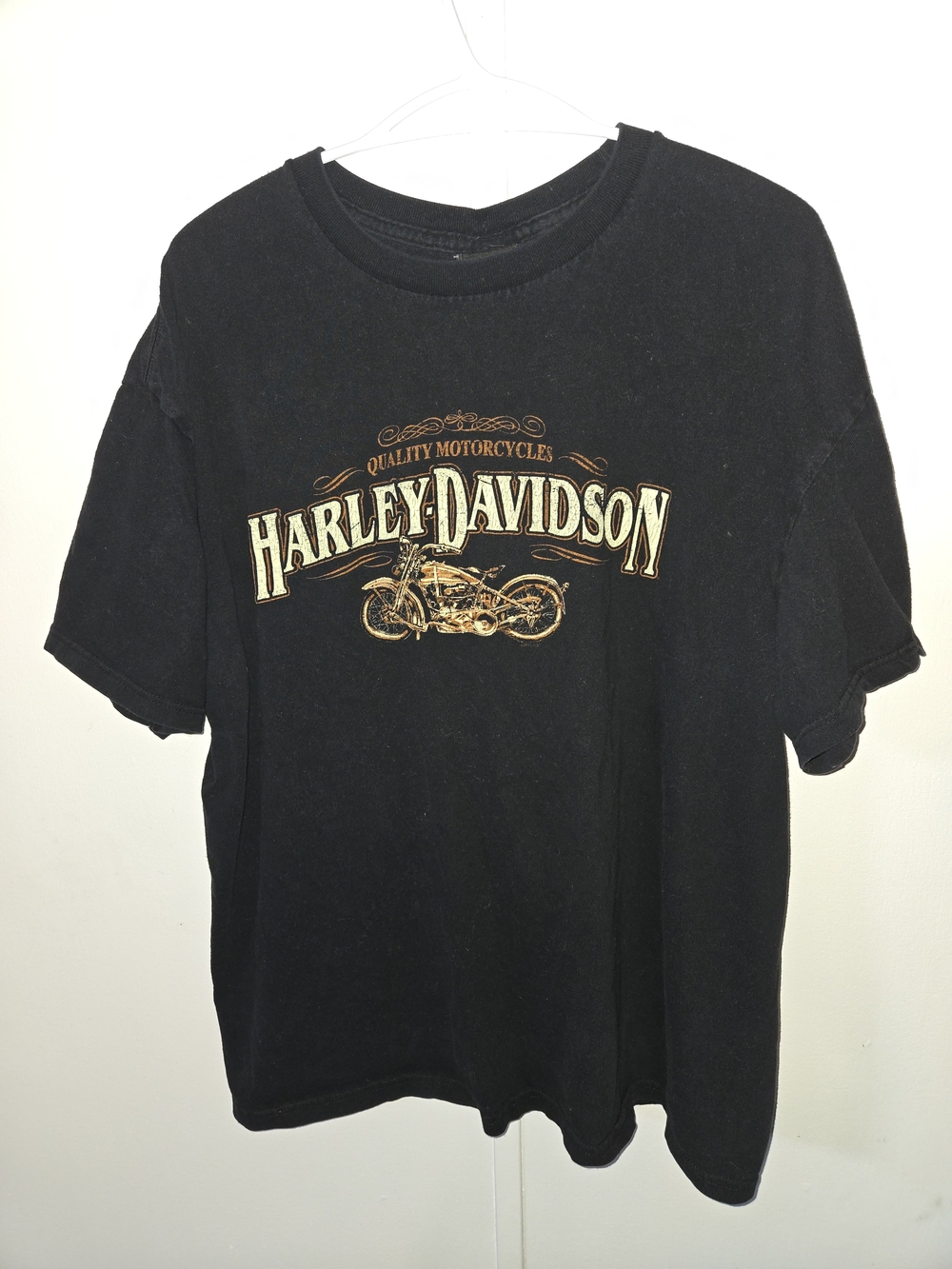 Vintage Harley-Davidson Men's Black Graphic Logo Tee